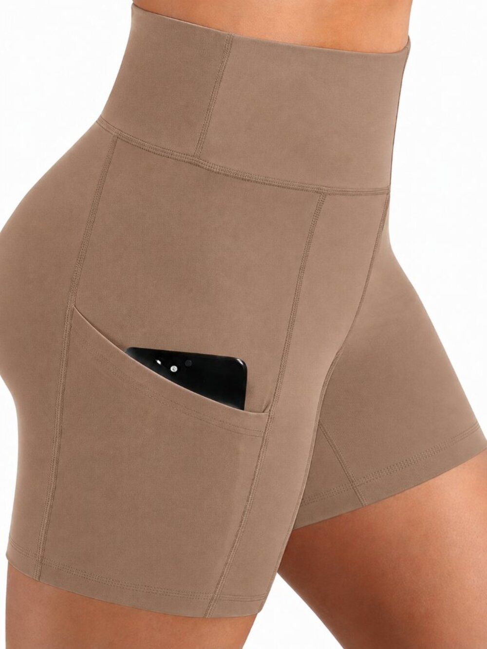 ALLFENIX CloudCore 5" Pocket Bike Short in Latte NWT